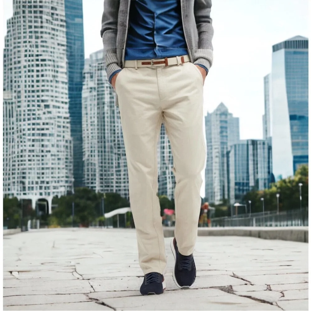 NWT Peter Millar Pants Sz 40 Crown Pilot Twill Flat Front Trouser Chinos‎ Stone